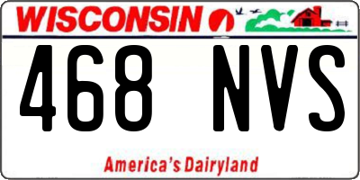WI license plate 468NVS