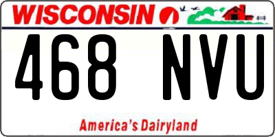 WI license plate 468NVU