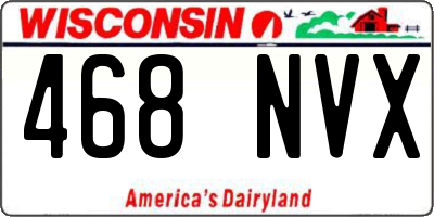 WI license plate 468NVX