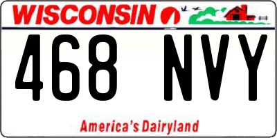 WI license plate 468NVY