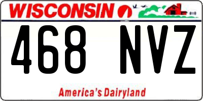WI license plate 468NVZ