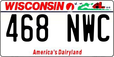 WI license plate 468NWC
