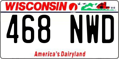 WI license plate 468NWD