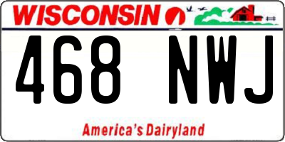 WI license plate 468NWJ
