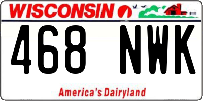 WI license plate 468NWK