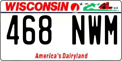 WI license plate 468NWM