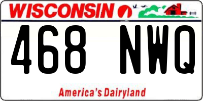 WI license plate 468NWQ