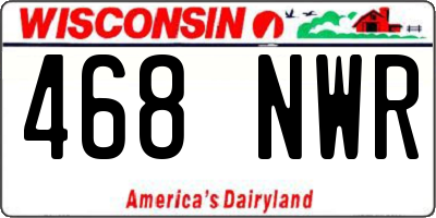 WI license plate 468NWR