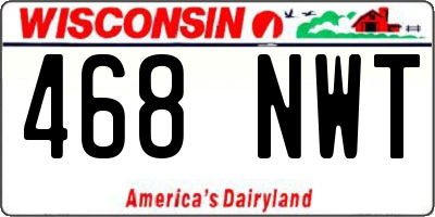 WI license plate 468NWT