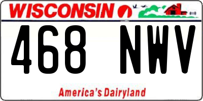 WI license plate 468NWV