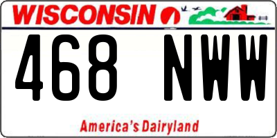 WI license plate 468NWW