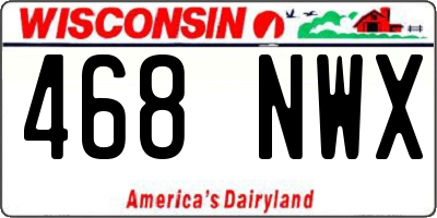 WI license plate 468NWX
