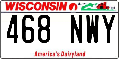 WI license plate 468NWY