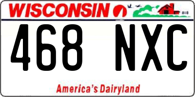 WI license plate 468NXC