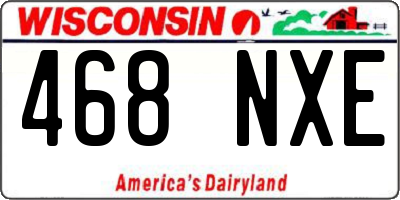 WI license plate 468NXE