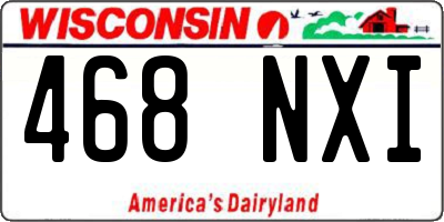 WI license plate 468NXI