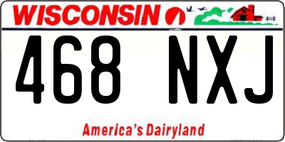 WI license plate 468NXJ