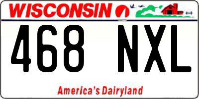 WI license plate 468NXL