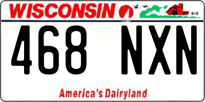 WI license plate 468NXN