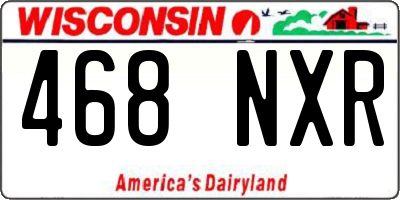 WI license plate 468NXR