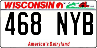WI license plate 468NYB
