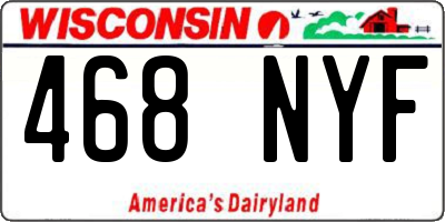 WI license plate 468NYF