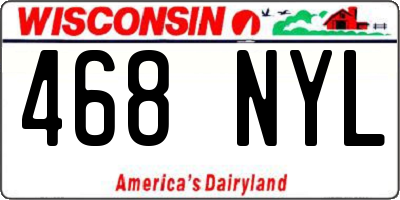 WI license plate 468NYL