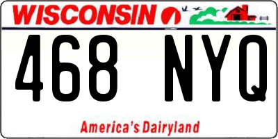 WI license plate 468NYQ
