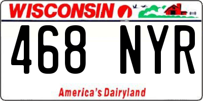 WI license plate 468NYR