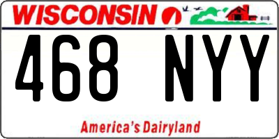 WI license plate 468NYY