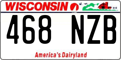 WI license plate 468NZB