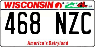 WI license plate 468NZC