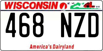 WI license plate 468NZD