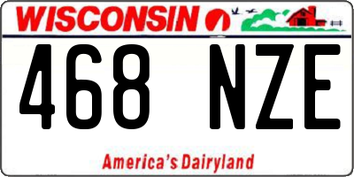 WI license plate 468NZE