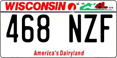 WI license plate 468NZF