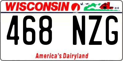 WI license plate 468NZG