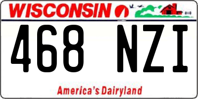 WI license plate 468NZI