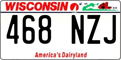 WI license plate 468NZJ