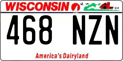 WI license plate 468NZN
