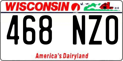 WI license plate 468NZO