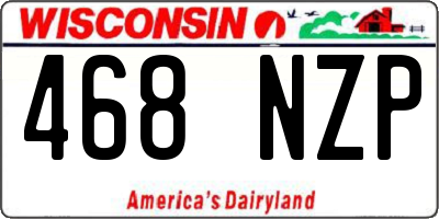 WI license plate 468NZP