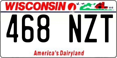 WI license plate 468NZT