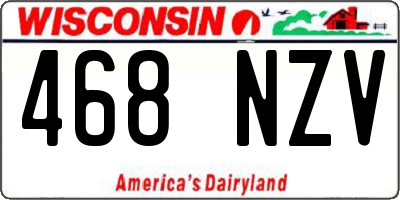 WI license plate 468NZV