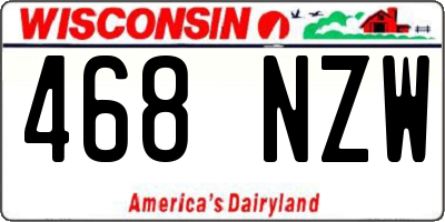 WI license plate 468NZW