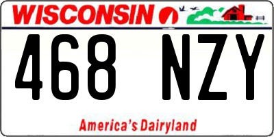 WI license plate 468NZY