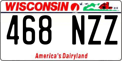 WI license plate 468NZZ