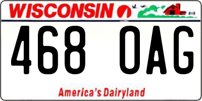 WI license plate 468OAG