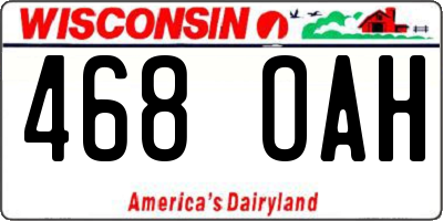WI license plate 468OAH
