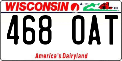 WI license plate 468OAT