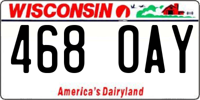 WI license plate 468OAY